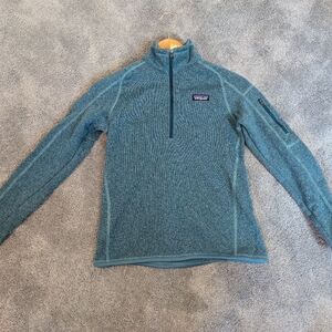 Patagonia 1/4 Zip Fleece Sweater, size small, blue